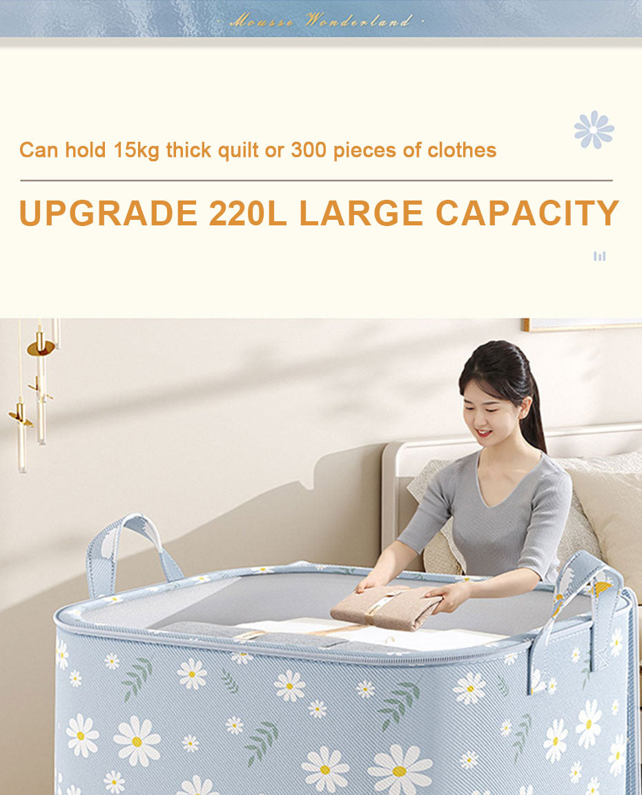 Household Large Capacity Moisture-proof Thickened Cotton Quilt Bag 210L Clothing Sorting Bag Luggage Moving and Packing Bag