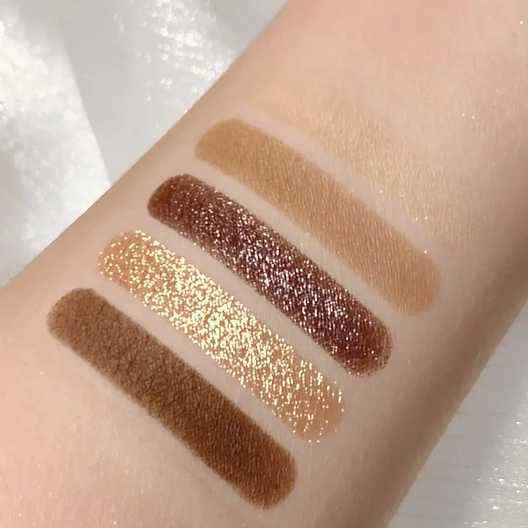 Five-color Pearlescent Eyeshadow Palette Five-color Eyeshadow Eye Makeup Palette Cosmetics Earth Color INS Popular Eyeshadow