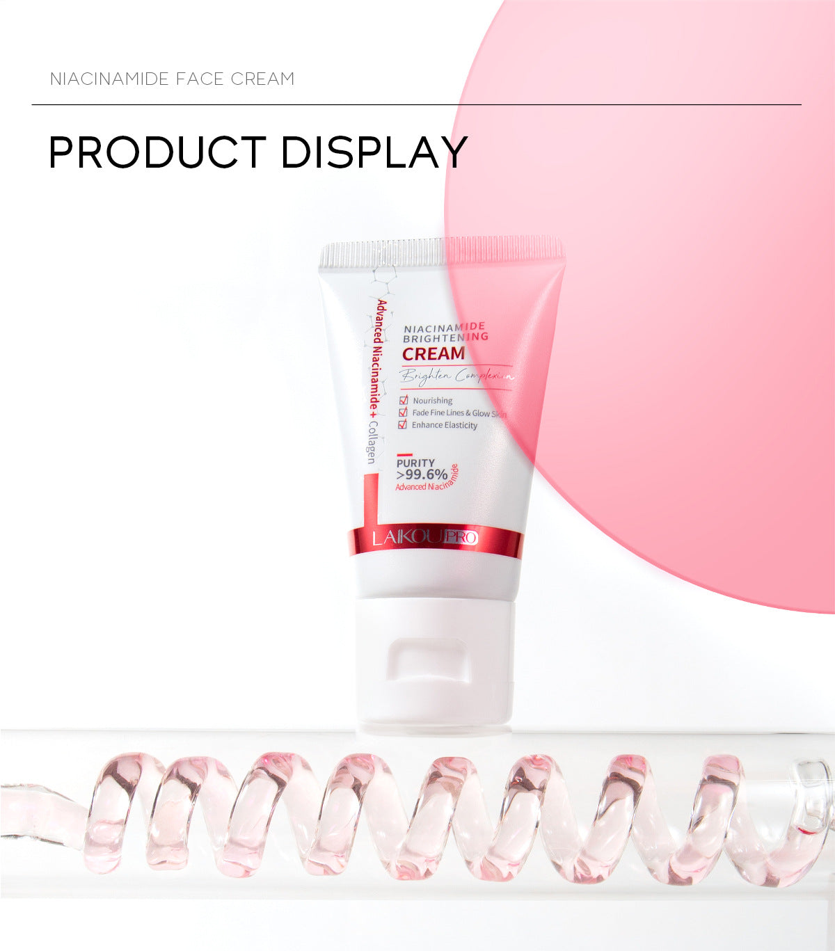 Laikou Niacinamide Whitening Cream Oil Control Oil Control Anti-wrinkle Moisturizing Facial Cream Korean Skin Care Cosmetics 30g