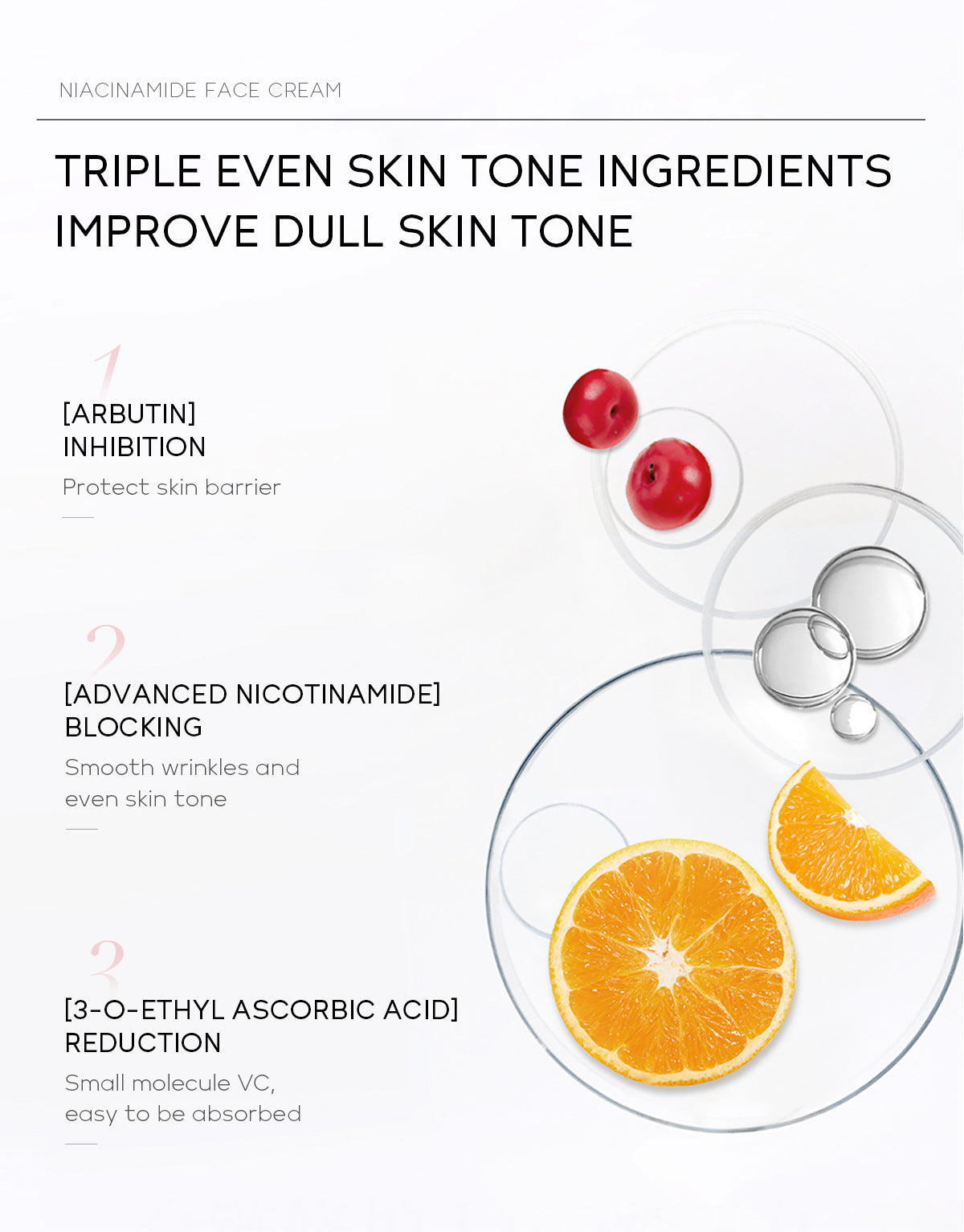 Laikou Niacinamide Whitening Cream Oil Control Oil Control Anti-wrinkle Moisturizing Facial Cream Korean Skin Care Cosmetics 30g