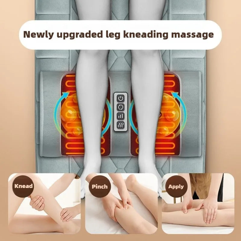 Massage Mattress Electric Full Body With Heating Hand Control Shoulder Neck Waist Airbag Back Kneading vibration Massage Cushion