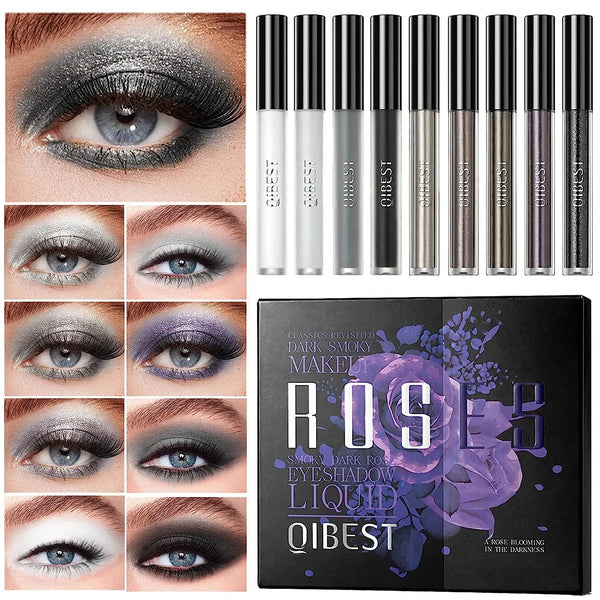 QIBEST Matte Liquid Eyeshadow Metalic Set