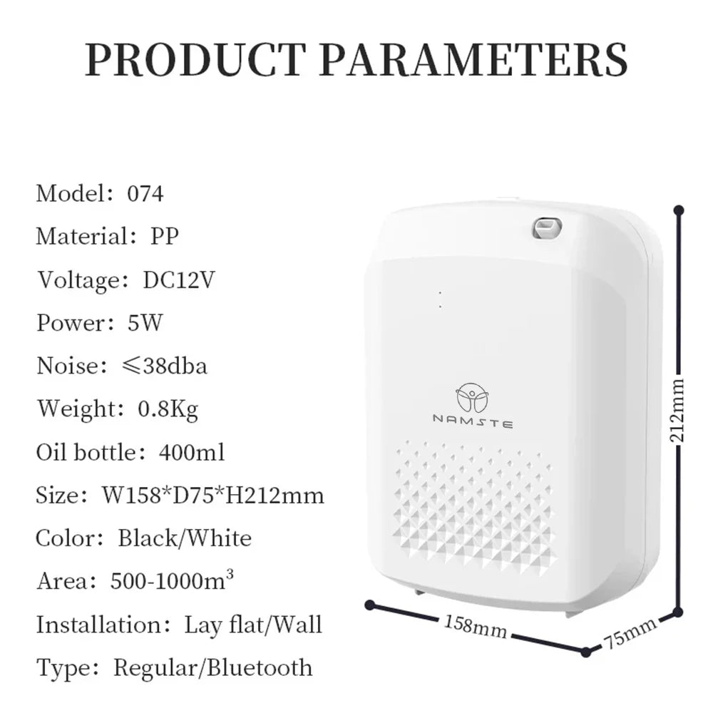 NAMSTE Smart Aroma Diffuser Hotels professional Fragrance Diffuser 1000m³  Large Room Aroma Machine With Fan Bluetooth Control