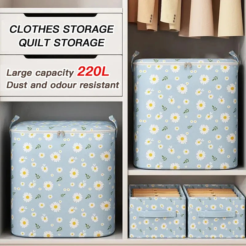 Household Large Capacity Moisture-proof Thickened Cotton Quilt Bag 210L Clothing Sorting Bag Luggage Moving and Packing Bag