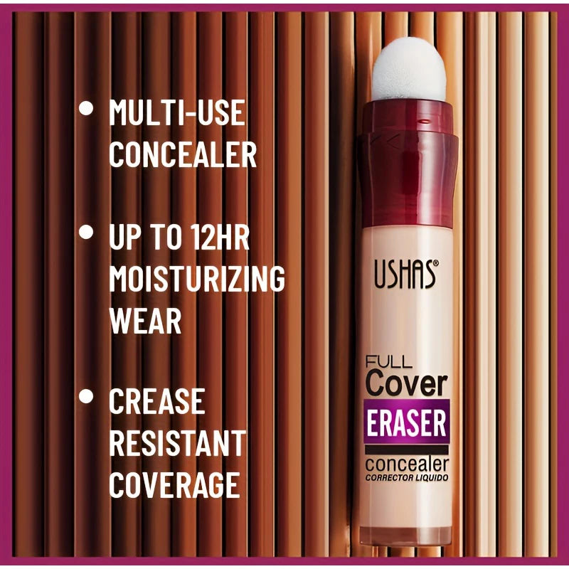USHAS 12color Sponge Head Concealer For Dark Circles Tears Freckles Corrector Acne High-end Makeup Natural Skin Makeup Cosmetics