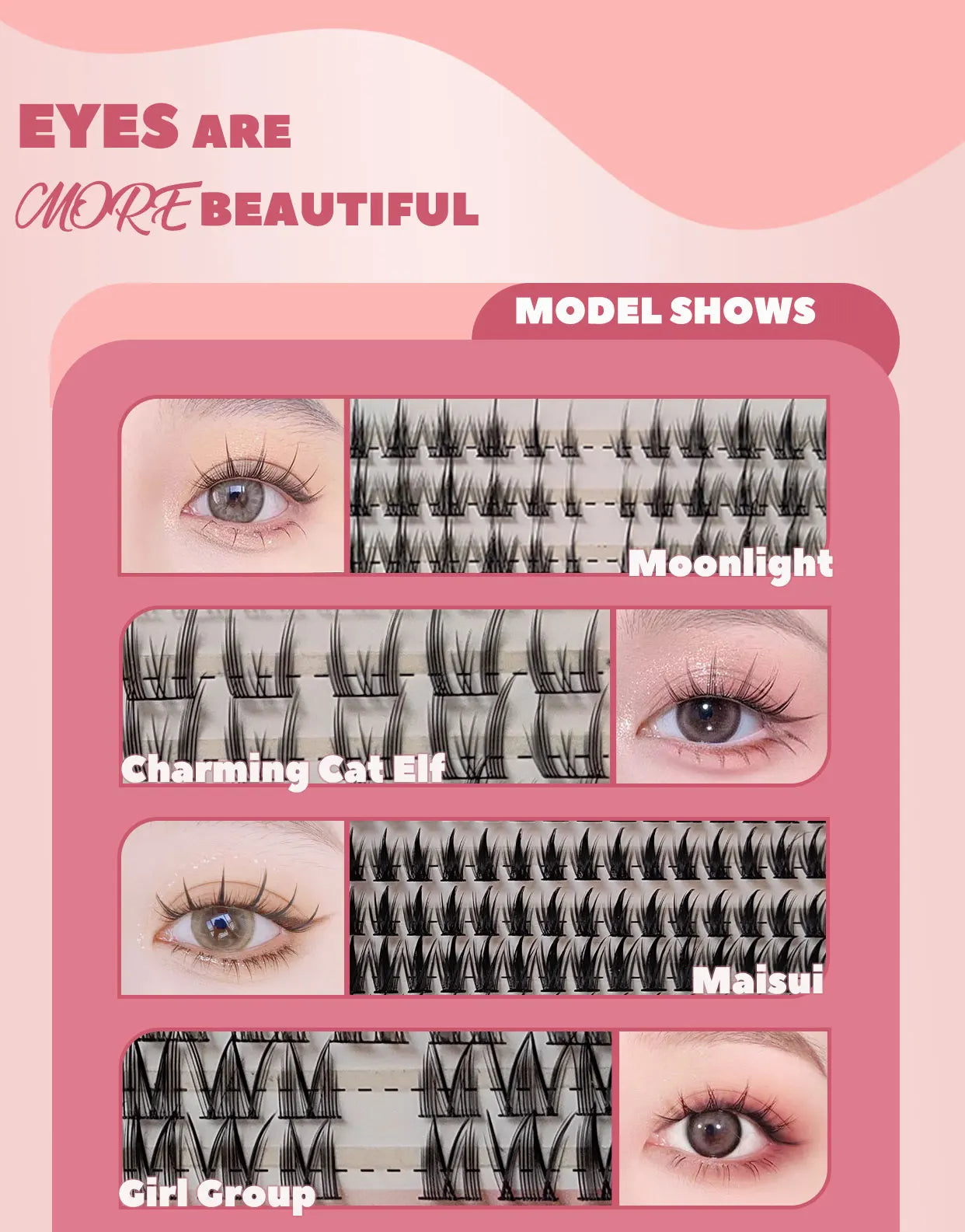 False Eyelashes Mix 32 Rows High-capacity Natural DIY Extension Supplies Lashes Cluster Multi Style Fusion Professional Makeup