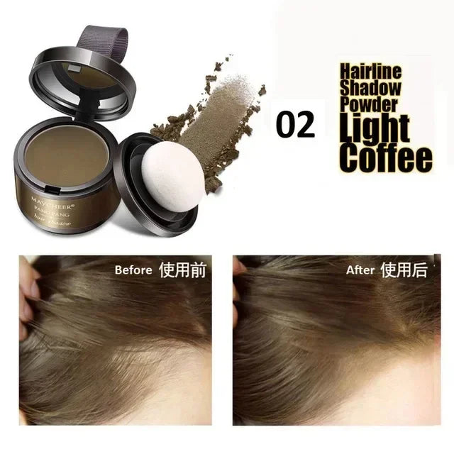 MAYCHEER Hairline Powder Instantly Cover Grey Hair Roots Hair Powder for Covering Grey Hair Maycheer Hairline Shadow Powder
