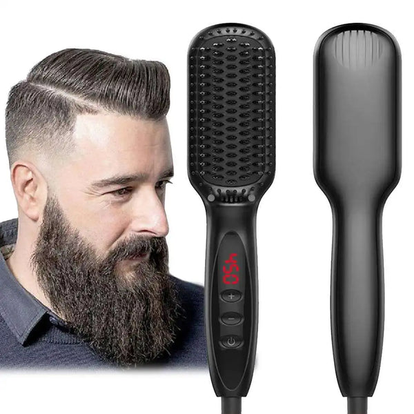 Professional Men'S  Electric Beard Hair Straightener Grooming Kit