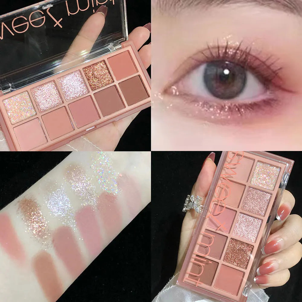 SWEET MINTSW010 Color Palette 10 Color Eyeshadow Development All-in-one Long Lasting Touch up Face Makeup