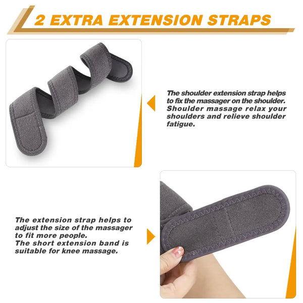 Electric Heated Shoulder Brace with Vibration Massage & LED Control