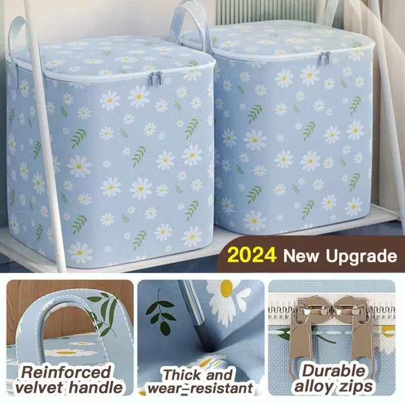 Household Large Capacity Moisture-proof Thickened Cotton Quilt Bag 210L Clothing Sorting Bag Luggage Moving and Packing Bag