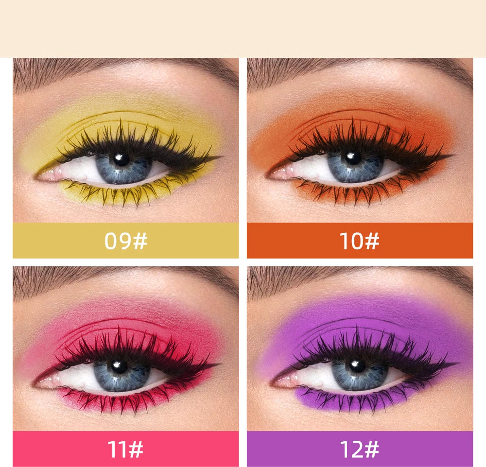 QIBEST 8 Color Matte Liquid Eyeshadow Stick Waterproof Long-Lasting Metallic Pigment Easy To Makeup Professional Eyeshadow Blush