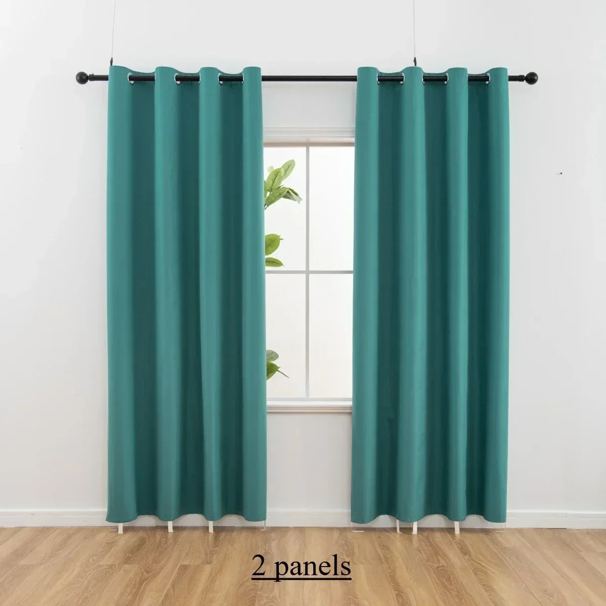 2pcs 100% Blackout Curtains, Thermal Insulated Window Drapes, Window Curtains for Living Room, Bedroom, Kitchen Home Decoration