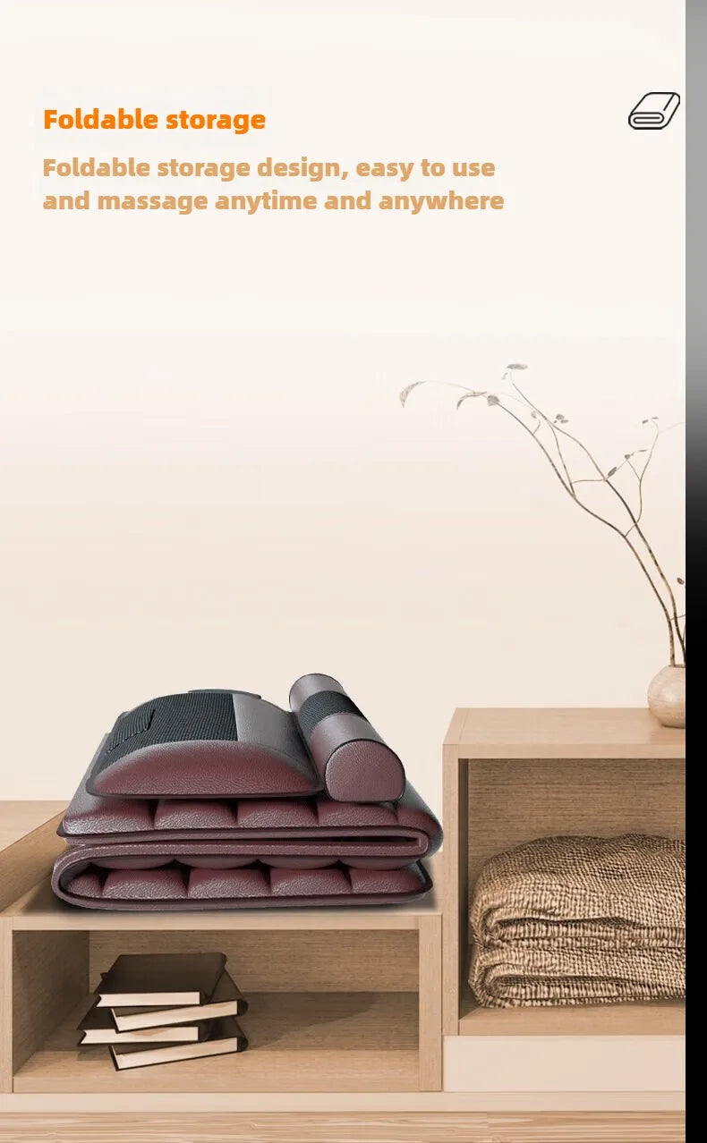Massage Mattress Electric Full Body With Heating Hand Control Shoulder Neck Waist Airbag Back Kneading vibration Massage Cushion