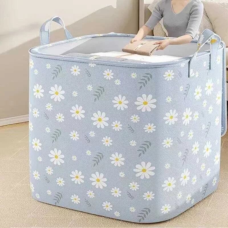 Household Large Capacity Moisture-proof Thickened Cotton Quilt Bag 210L Clothing Sorting Bag Luggage Moving and Packing Bag