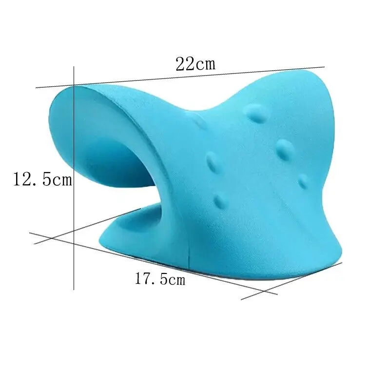 Neck and Shoulder Relaxer Corrector Vertebra Massager Cloud Pillow Cervical Stretcher Acupressure Point Relief Pain Traction