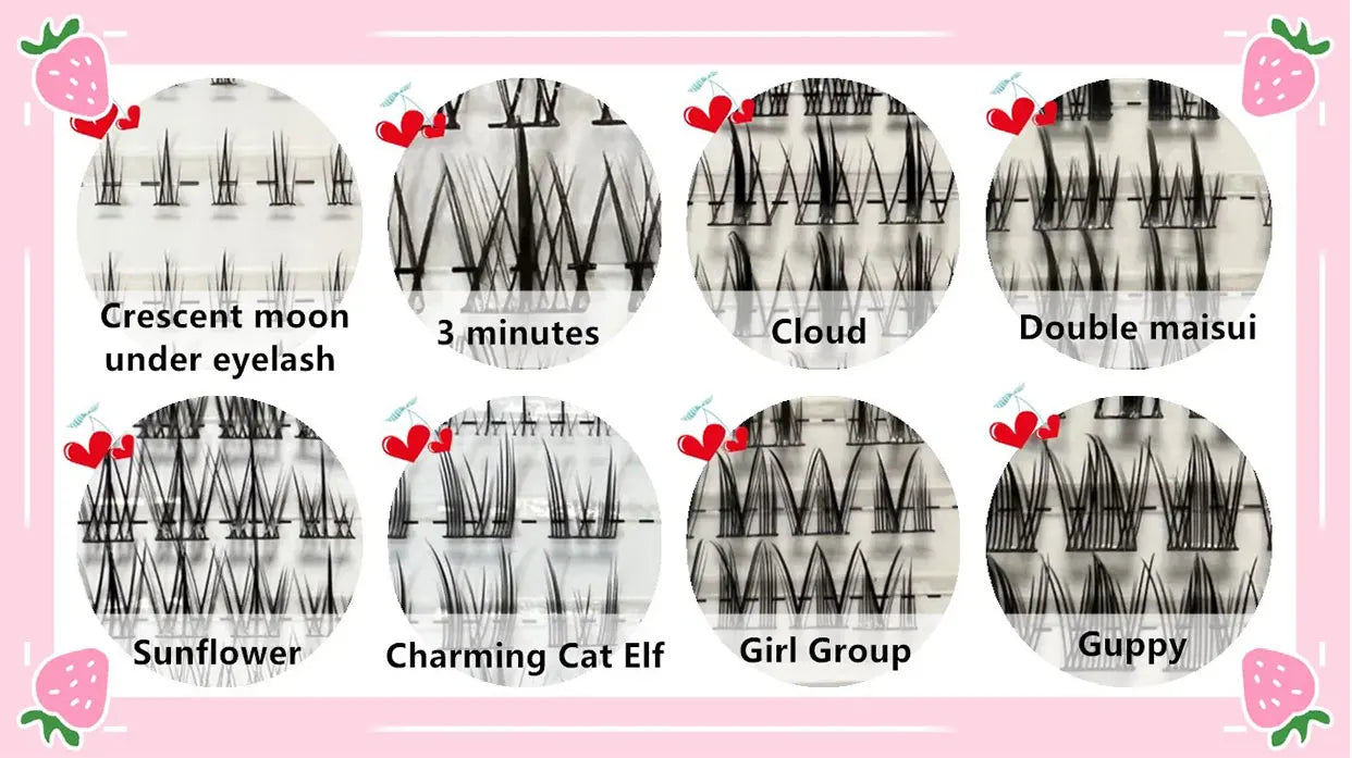 False Eyelashes Mix 32 Rows High-capacity Natural DIY Extension Supplies Lashes Cluster Multi Style Fusion Professional Makeup