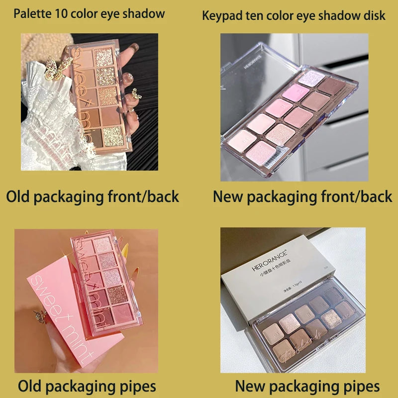 SWEET MINTSW010 Color Palette 10 Color Eyeshadow Development All-in-one Long Lasting Touch up Face Makeup