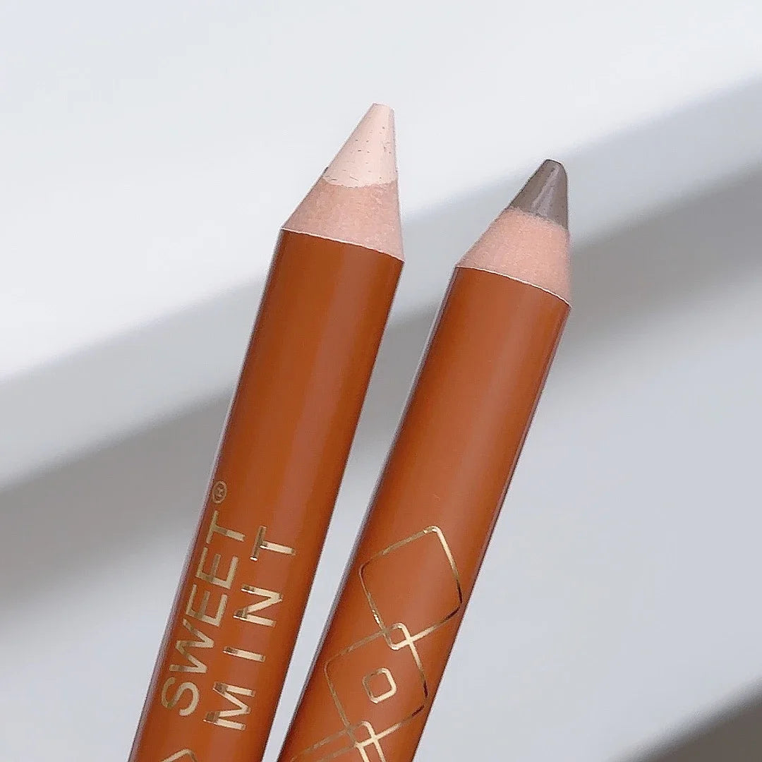 Double Head Face Contour Pen Matte White Highlighting Contour Stick Brightening Skin Tone Concealer Pencil Face Bronzers Makeup