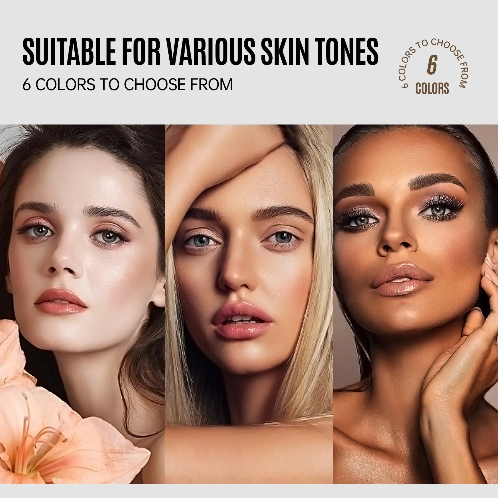 Full Cover Matte Foundation Lasting Moisturizing Brighten Concealer Liquid Foundation Waterproof CC Cream Base Makeup Cosmetics