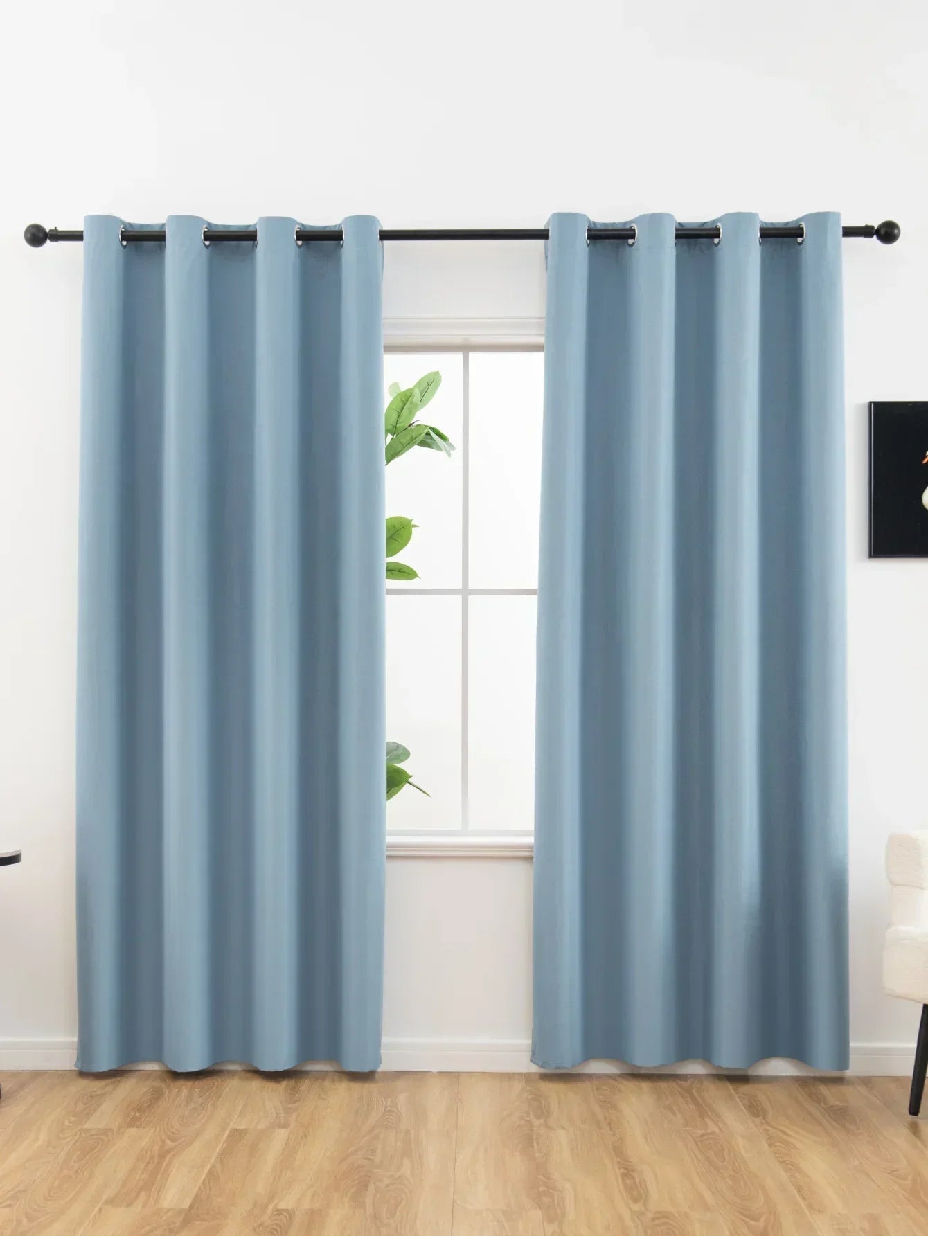 2pcs 100% Blackout Curtains, Thermal Insulated Window Drapes, Window Curtains for Living Room, Bedroom, Kitchen Home Decoration