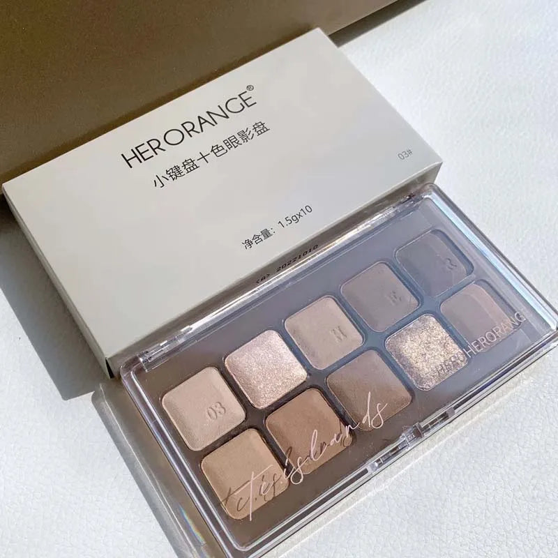 SWEET MINTSW010 Color Palette 10 Color Eyeshadow Development All-in-one Long Lasting Touch up Face Makeup