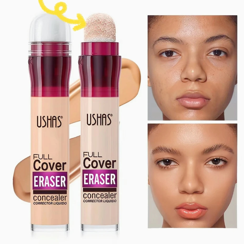 USHAS 12color Sponge Head Concealer For Dark Circles Tears Freckles Corrector Acne High-end Makeup Natural Skin Makeup Cosmetics