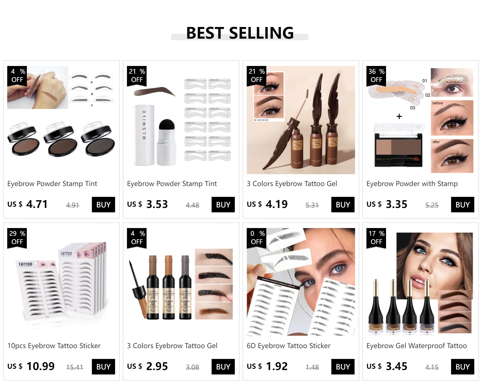 Eyebrow Powder Stamp Tint Stencil Kit Cosmetics Professional Makeup Waterproof Eye Brow Stamp Lift Eyebrow Enhancers Stencil Kit