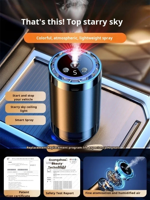 2024 AI intelligent car car perfume aromatherapy automotive supplies advanced sense ambient light automatic fragrance machine