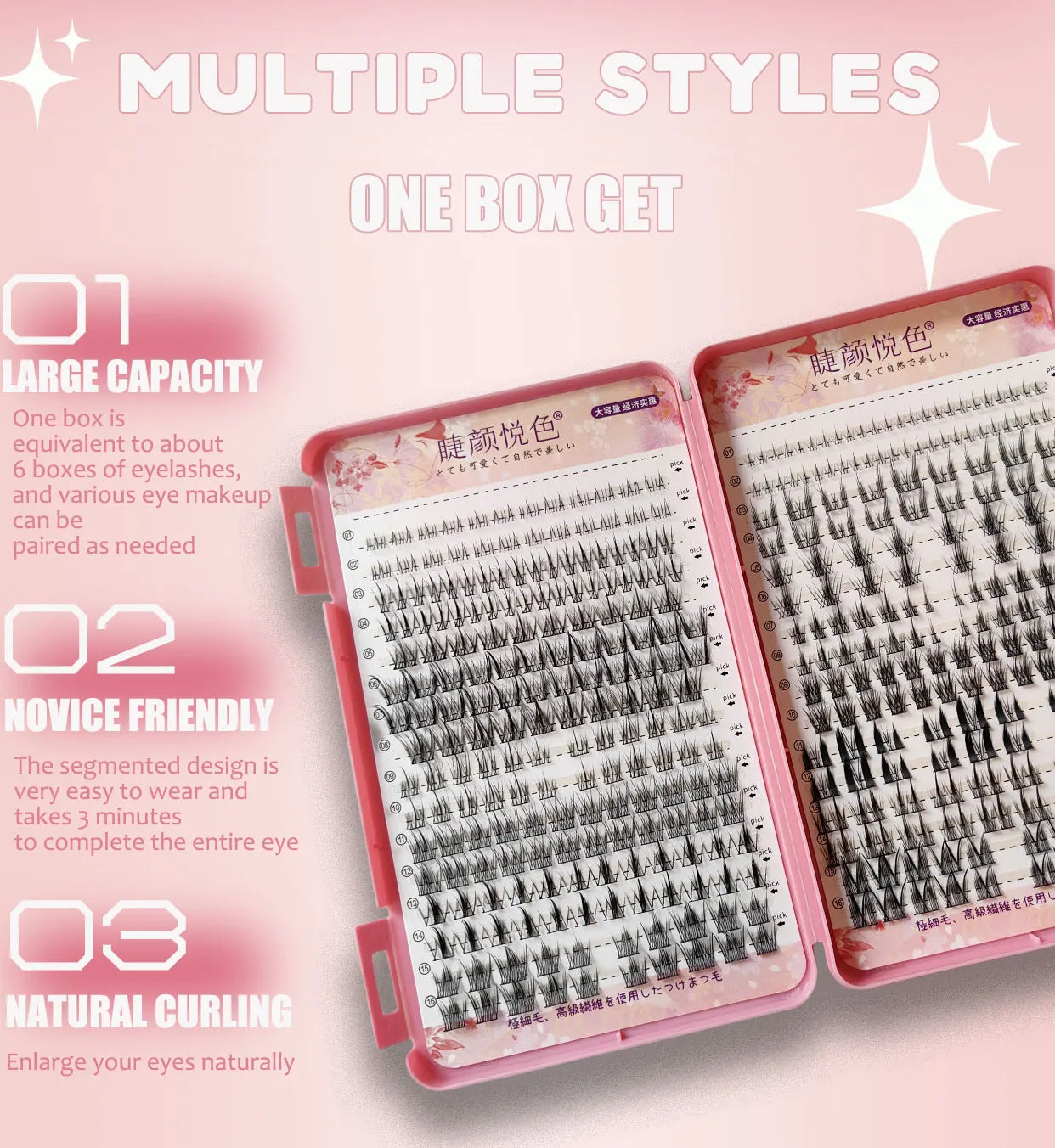 False Eyelashes Mix 32 Rows High-capacity Natural DIY Extension Supplies Lashes Cluster Multi Style Fusion Professional Makeup
