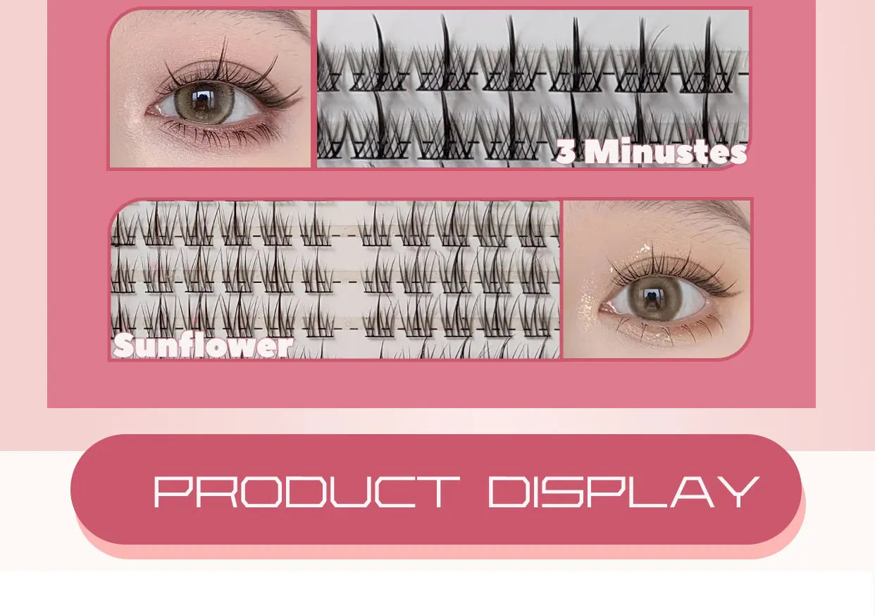 False Eyelashes Mix 32 Rows High-capacity Natural DIY Extension Supplies Lashes Cluster Multi Style Fusion Professional Makeup