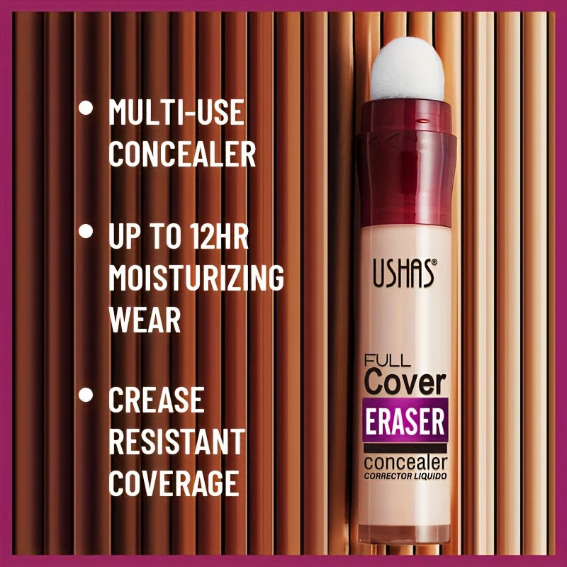 USHAS 12color Sponge Head Concealer For Dark Circles Tears Freckles Corrector Acne High-end Makeup Natural Skin Makeup Cosmetics