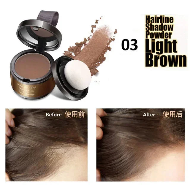 MAYCHEER Hairline Powder Instantly Cover Grey Hair Roots Hair Powder for Covering Grey Hair Maycheer Hairline Shadow Powder