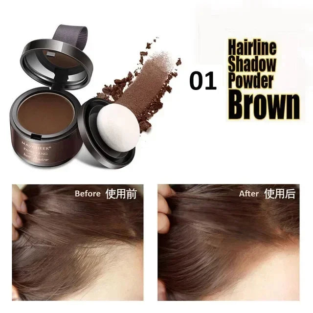 MAYCHEER Hairline Powder Instantly Cover Grey Hair Roots Hair Powder for Covering Grey Hair Maycheer Hairline Shadow Powder