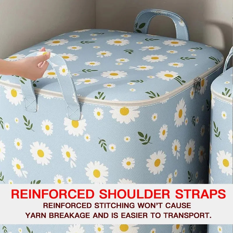 Household Large Capacity Moisture-proof Thickened Cotton Quilt Bag 210L Clothing Sorting Bag Luggage Moving and Packing Bag