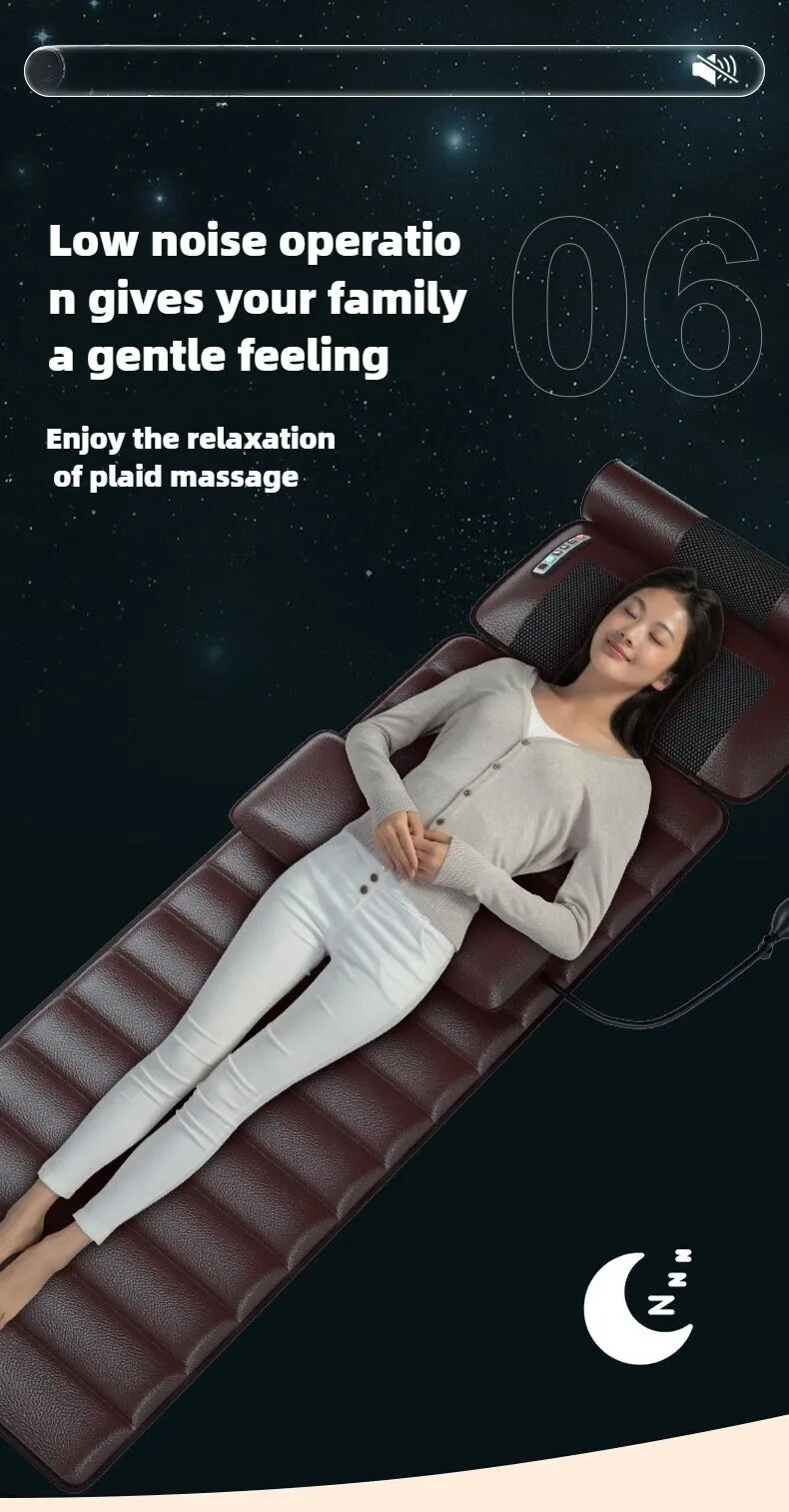 Massage Mattress Electric Full Body With Heating Hand Control Shoulder Neck Waist Airbag Back Kneading vibration Massage Cushion